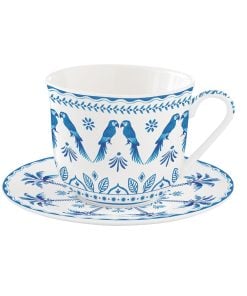 Easy Life Breakfast Cup With Blue Plate Exotic Vibes