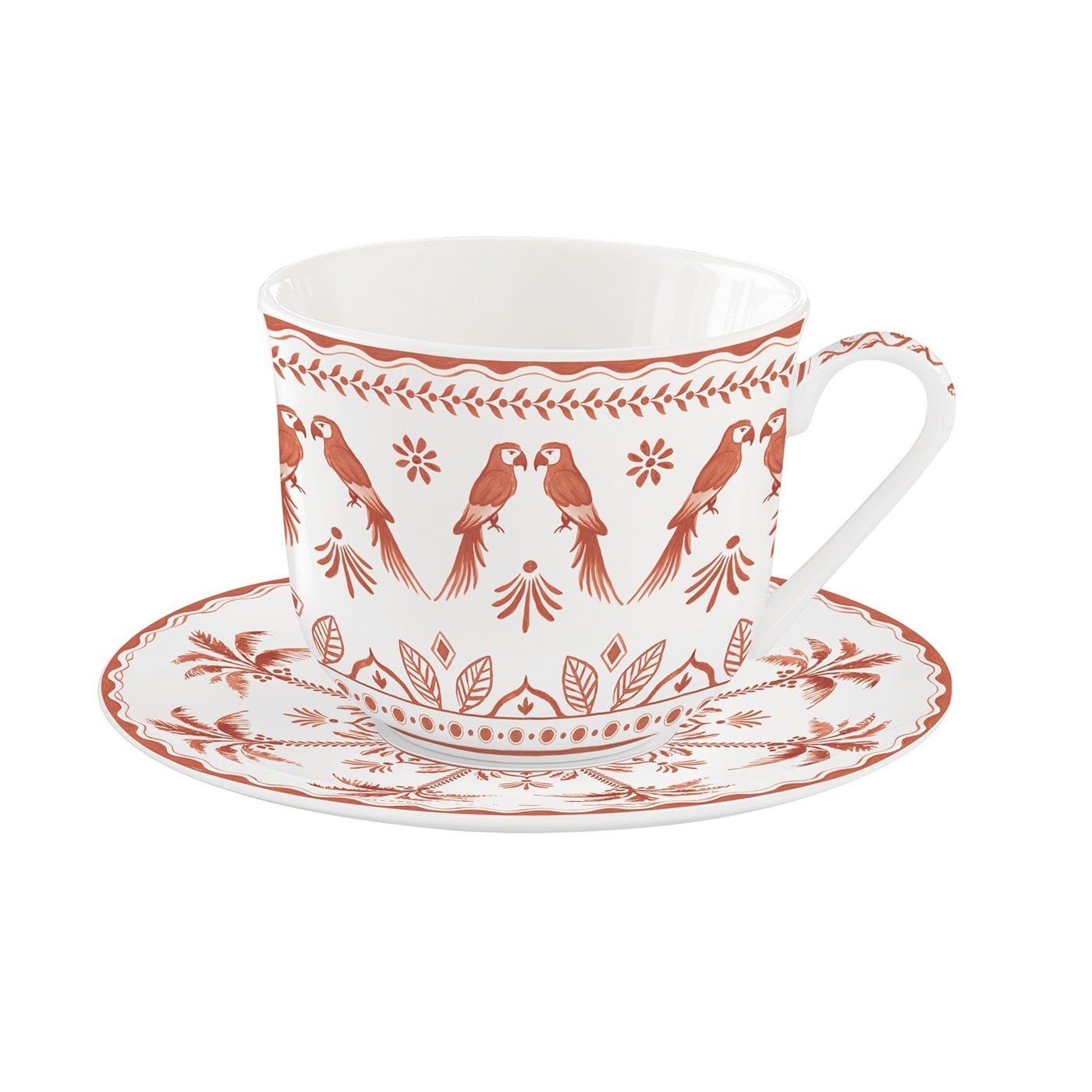 I136145 Easy Life Breakfast Cup With Orange Plate Exotic Vibes