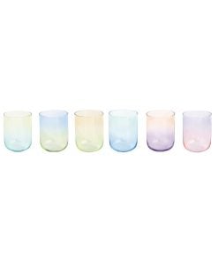 Easy Life Rainbow Set Of 6 Multicolor Water Glasses