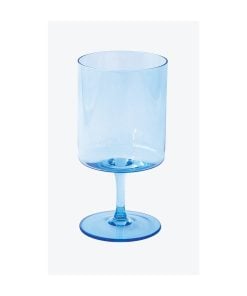 Easy Life Set Of 2 Rainbow Blue Short Wine Glasses