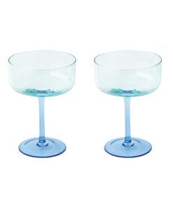 Easy Life Set Of 2 Rainbow Blue Champagne Glasses