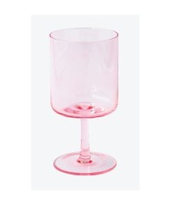 Easy Life Set Of 2 Rainbow Pink Short Wine Glasses