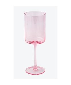 Easy Life Set Of 2 Rainbow Pink Long Wine Glasses