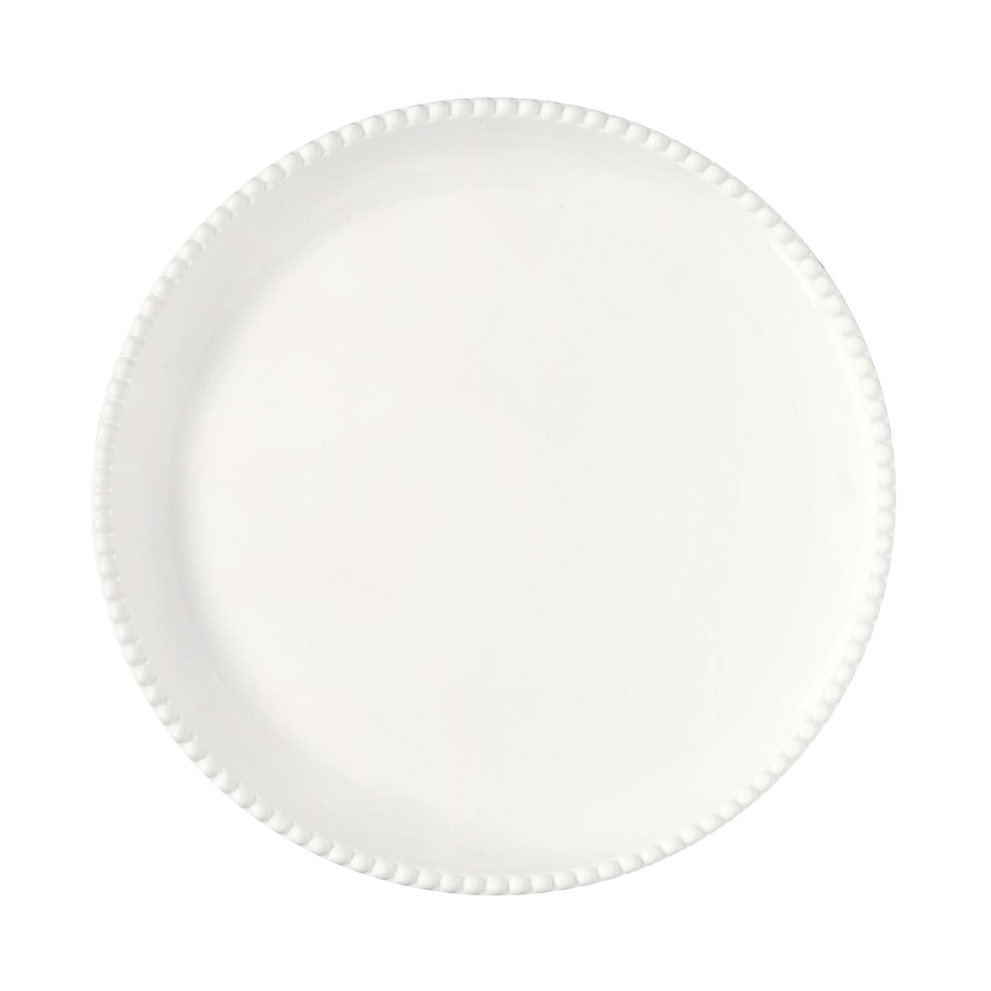 I136306 Easy Life Tiffany White Round Serving Plate