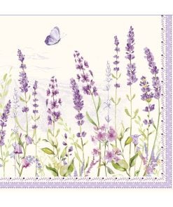 Easy Life Pack Of 20 Paper Napkins Lavender Field