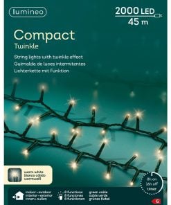LED compact lights 8 function twinkle effect outdoor