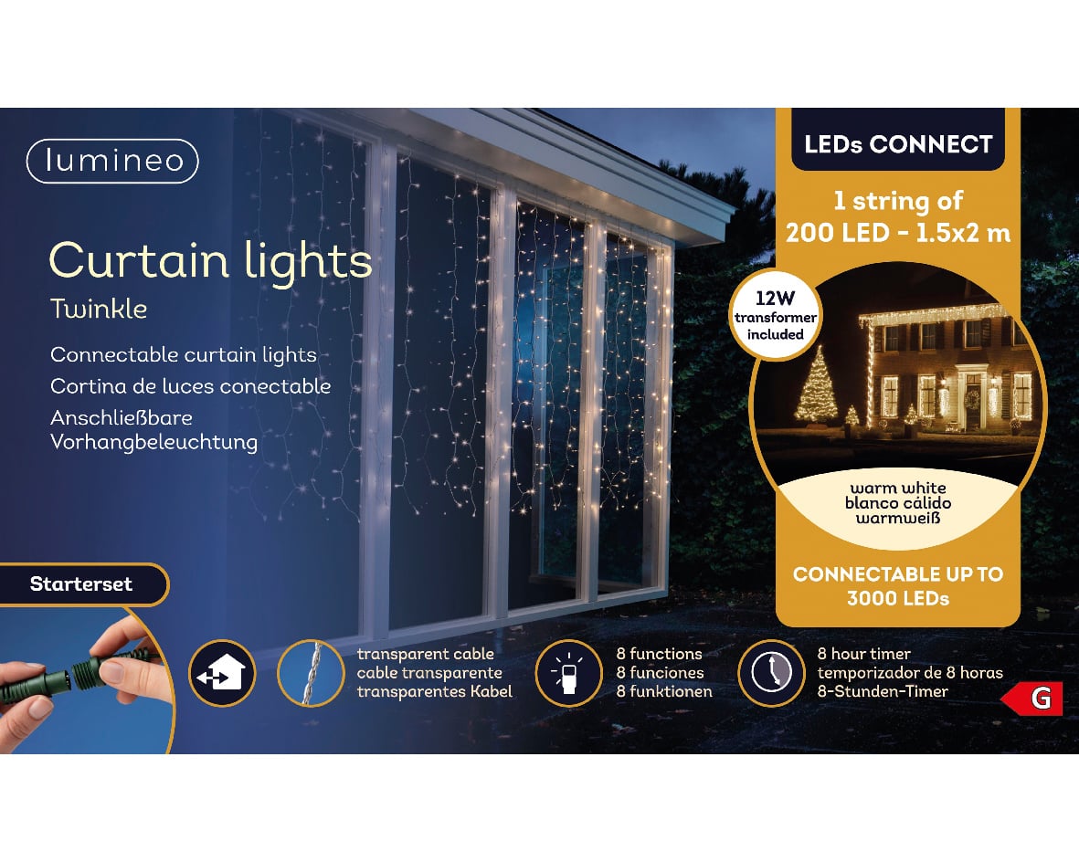 Leds connect curtain lights 8 function twinkle effect outdoor Leds connect curtain lights 8 function twinkle effect outdoor