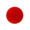 6 Red Flocked Ball Ornament 6 Red Flocked Ball Ornament
