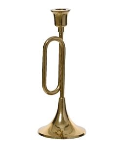 Candleholder aluminium gold