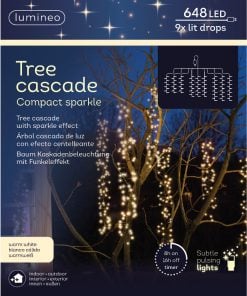 LED tree cascade compact sparkle effect outdoor