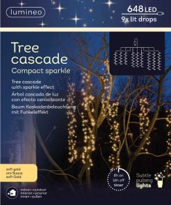 LED tree cascade compact sparkle effect outdoor