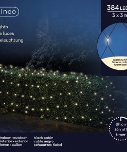 Alternative view of LED net lights steady outdoor