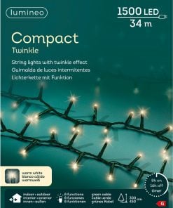LED compact lights 8 function twinkle effect outdoor