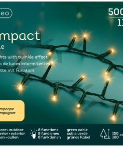 LED compact lights 8 function twinkle effect outdoor