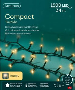 LED compact lights 8 function twinkle effect outdoor