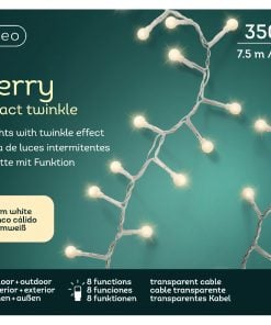 LED cherry lights 8 function twinkle effect outdoor