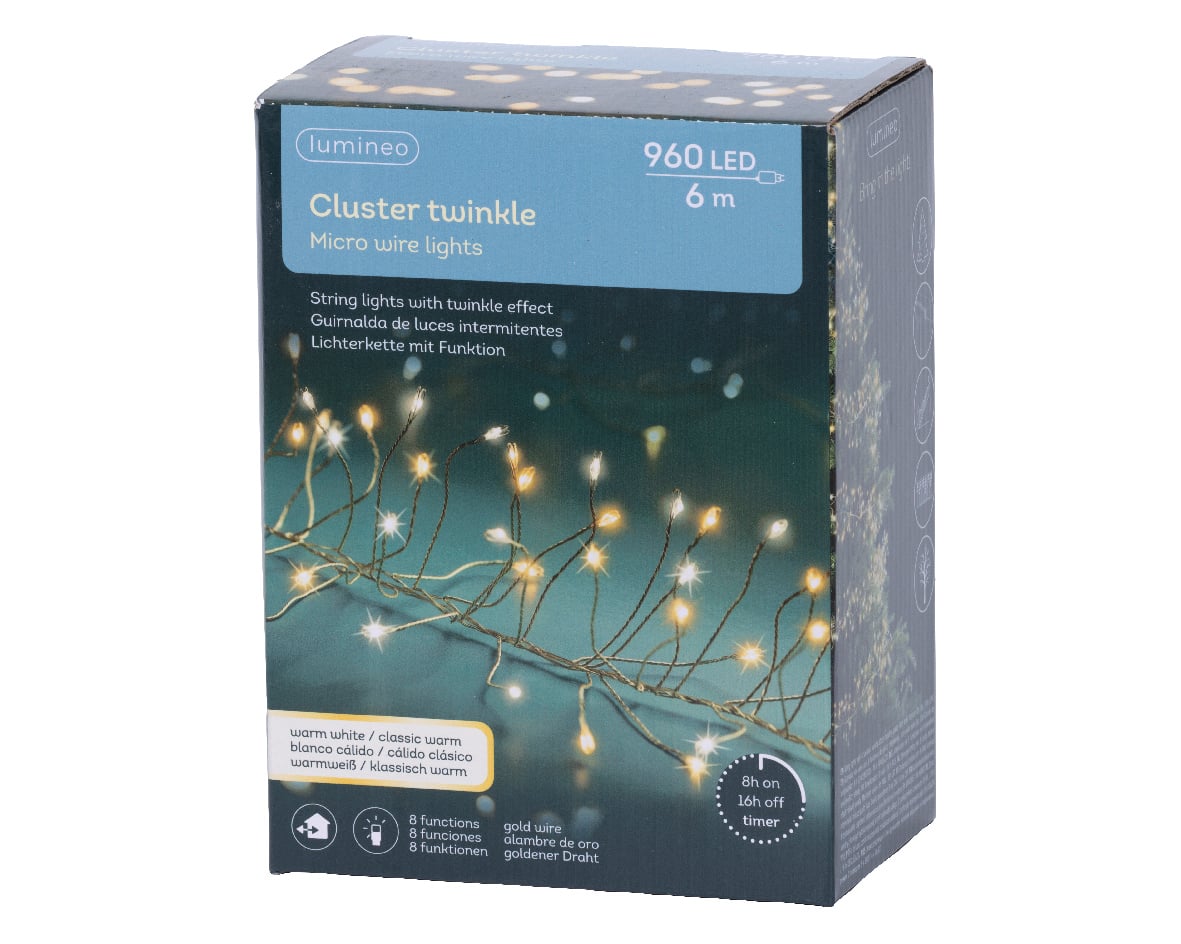 Micro LED cluster lights 8 function twinkle effect outdoor Micro LED cluster lights 8 function twinkle effect outdoor - Image 2