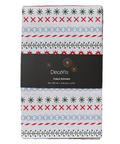 Tablerunner cotton rectangular n/a folklore print blue - green - red