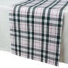 Tablerunner cotton rectangular n/a green and white check