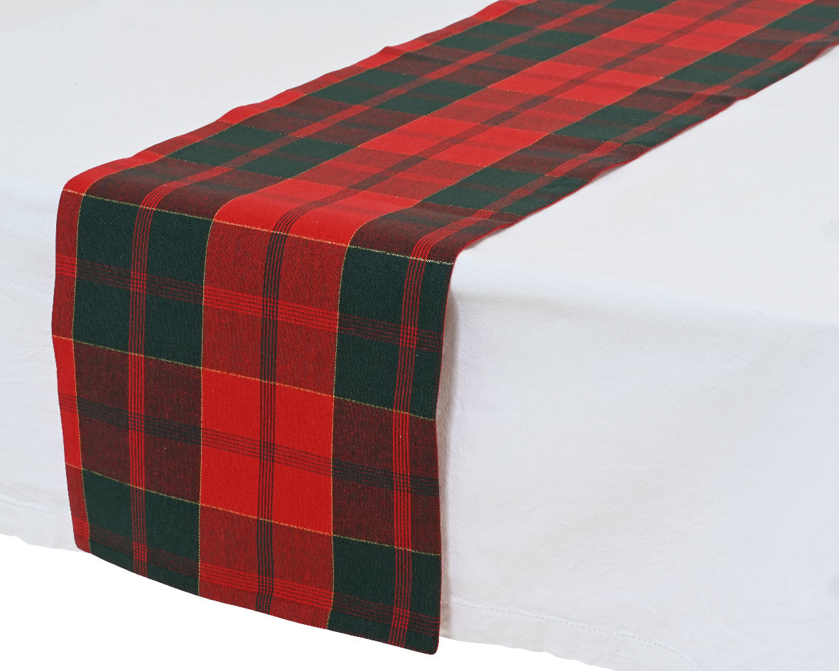 Tablerunner cotton rectangular check Tablerunner cotton rectangular check