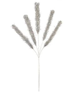 Silver Tinsel Brush Spray 80Cm