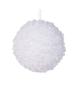 White Pearl Ball Ornament 25Cm