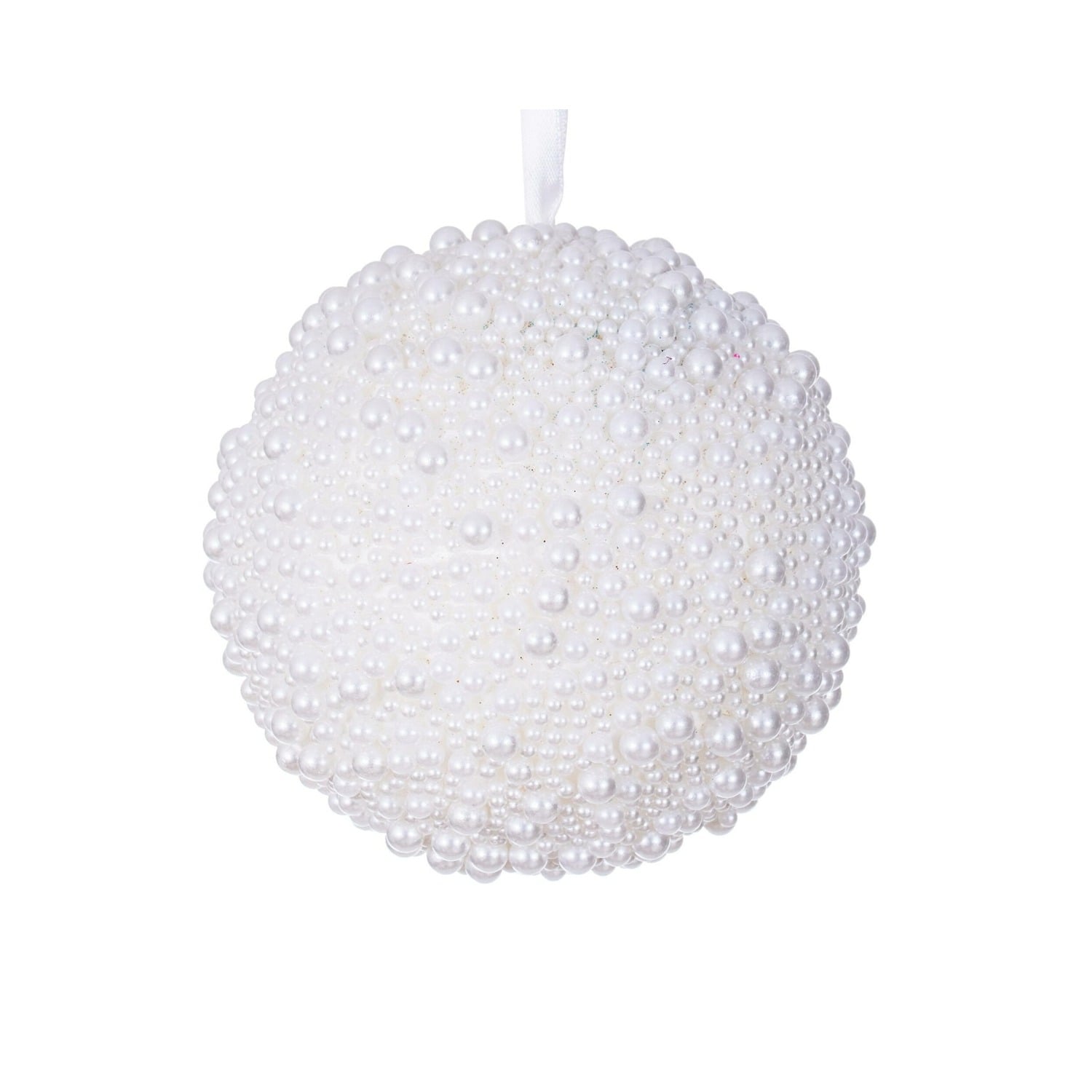 White Pearl Ball Ornament 12Cm White Pearl Ball Ornament 12Cm