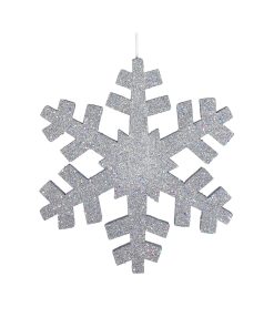 Silver Gliter Snowflake Or 45C