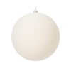 White Flocked Ball Orn 25Cm White Flocked Ball Orn 25Cm