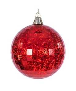 Red Mirror Mercury Orn 10Cm