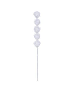 White Icy Sugar Ball Pick 39Cm