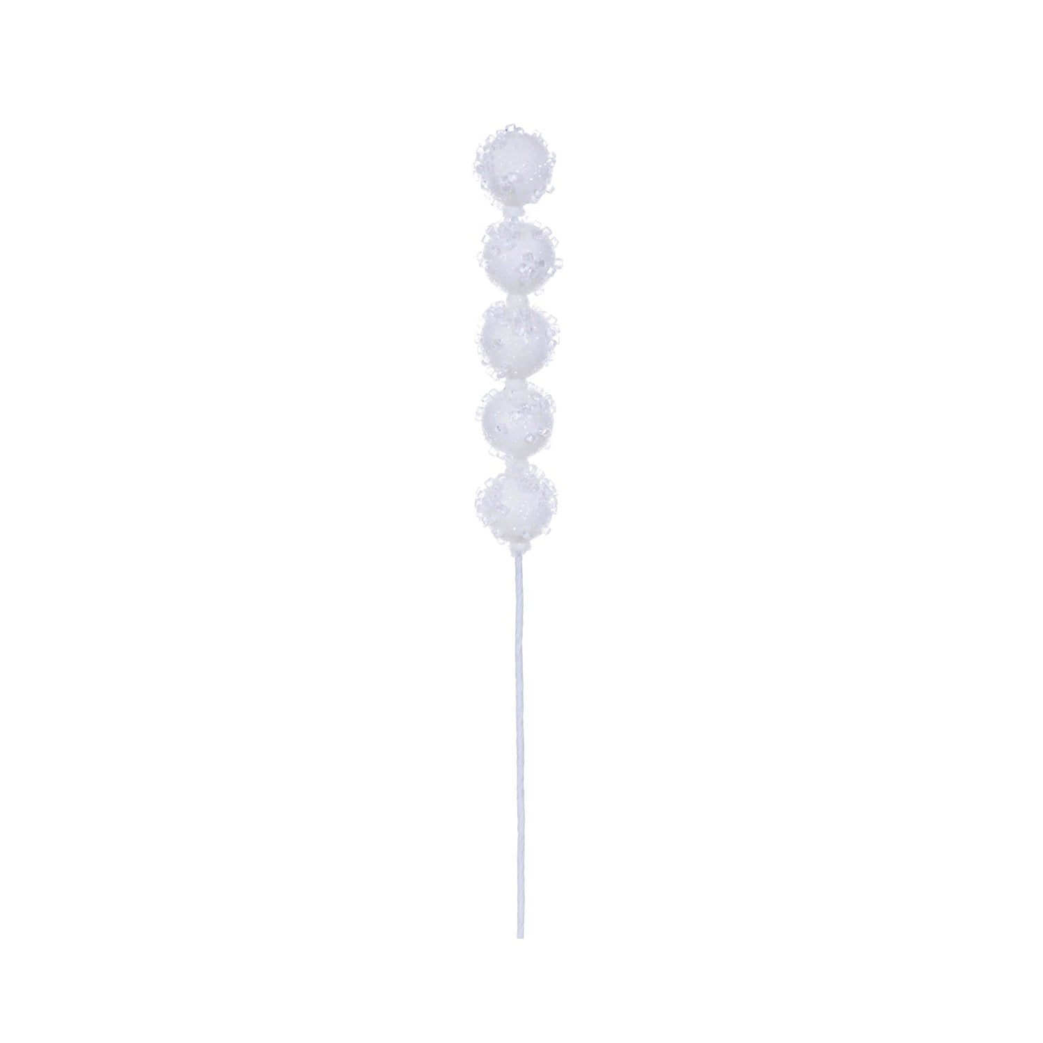 White Icy Sugar Ball Pick 39Cm White Icy Sugar Ball Pick 39Cm