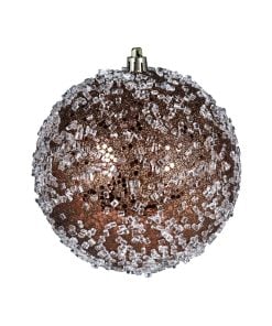 Mocha Glitter Hail Ball 10Cm