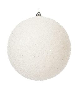 White Glitter Hail Ball 30Cm