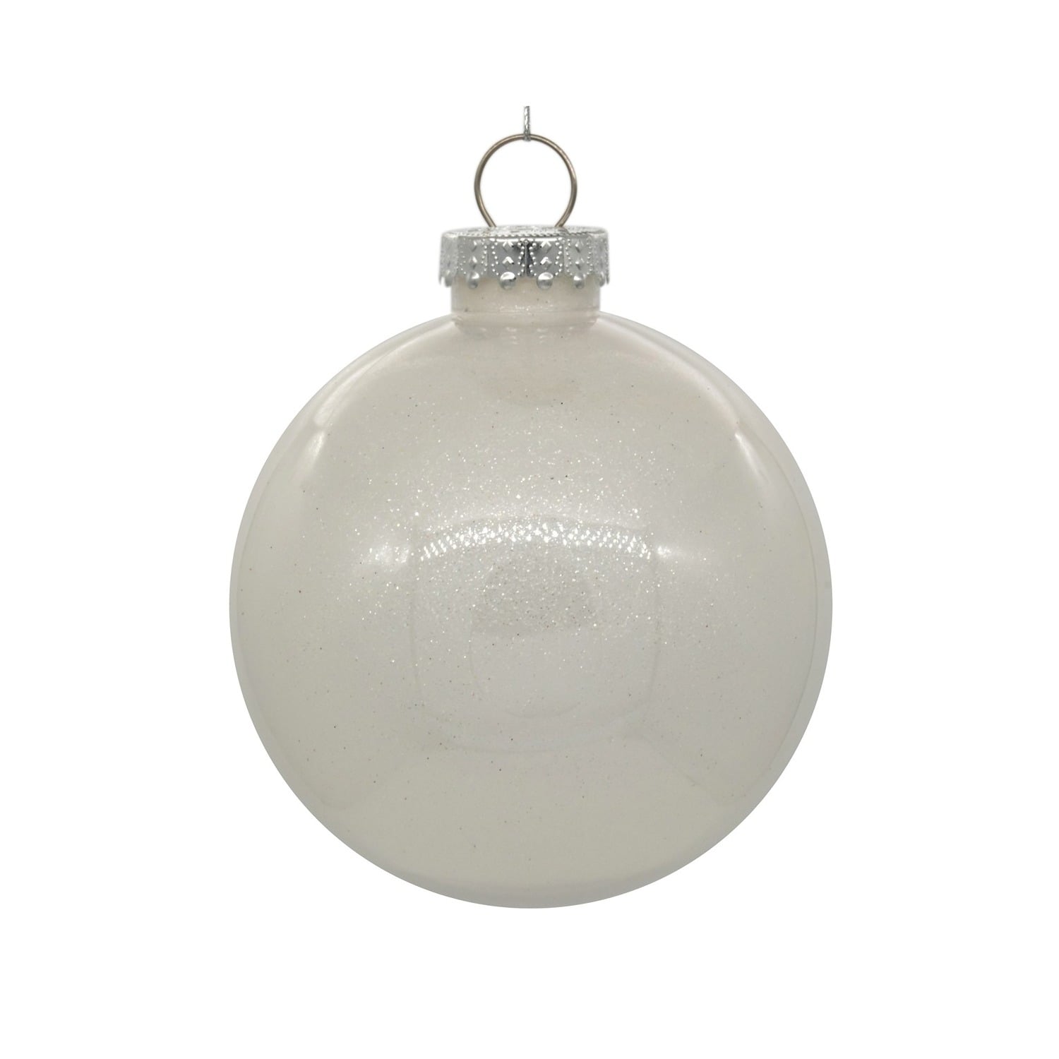 White Glitter Clear Ball 10Cm White Glitter Clear Ball 10Cm