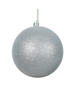 Silver Glitter Ball Dril 12Cm