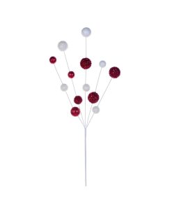 Red/White Glitter Ball Spray
