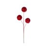 Red Sequin Triple Ball Spray Red Sequin Triple Ball Spray