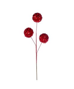 Red Sequin Triple Ball Spray