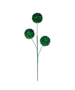 Green Sequin Triple Ball Spray