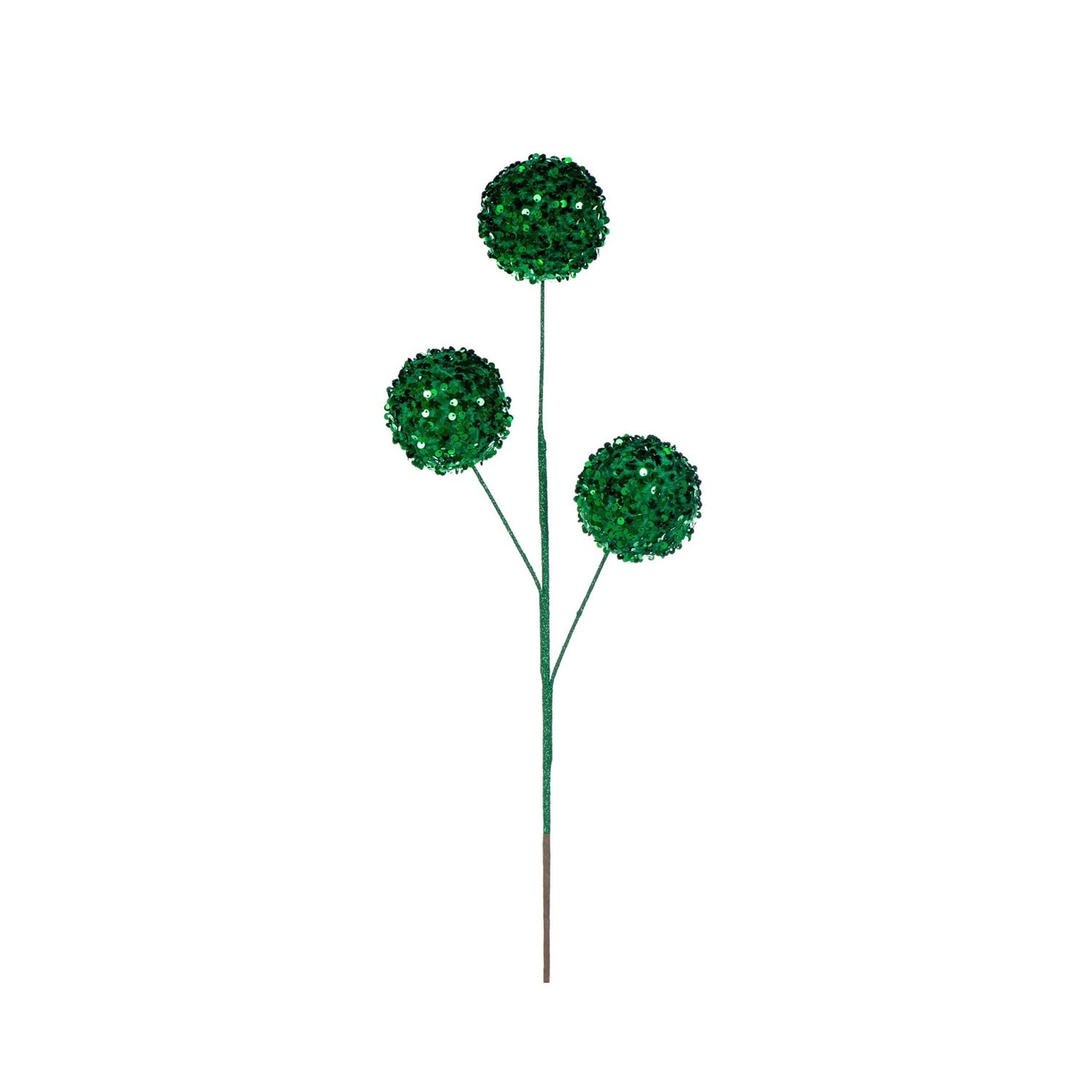 Green Sequin Triple Ball Spray Green Sequin Triple Ball Spray