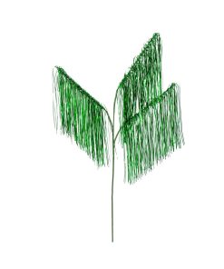 Green Tinsel Icicle Tip Spray