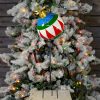 Tall Multi-Colored Christmas Ball Orn Stake 79Cm