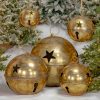 Hanging Sleigh Bells With Star Cutouts