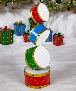 Stacked Drums Christmas Topiary