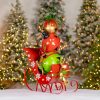 44 Inch Christmas Sleigh With Giant Jingle Bells M