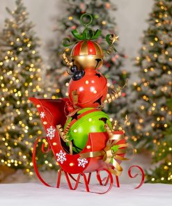 44 Inch Christmas Sleigh With Giant Jingle Bells M