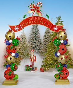 10Ft. Tall Iron Christmas Archway With Jingle