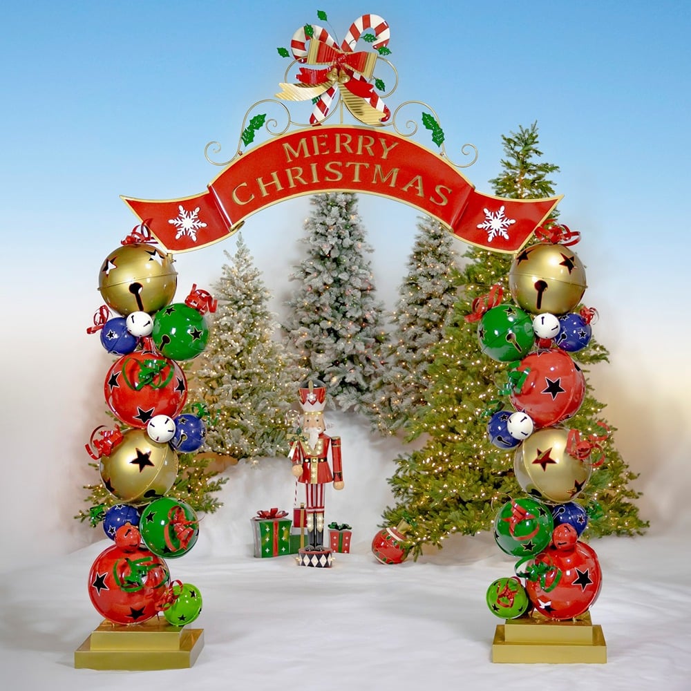 10Ft. Tall Iron Christmas Archway With Jingle 10Ft. Tall Iron Christmas Archway With Jingle