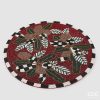 Round Checked Leaf Plate D.36
